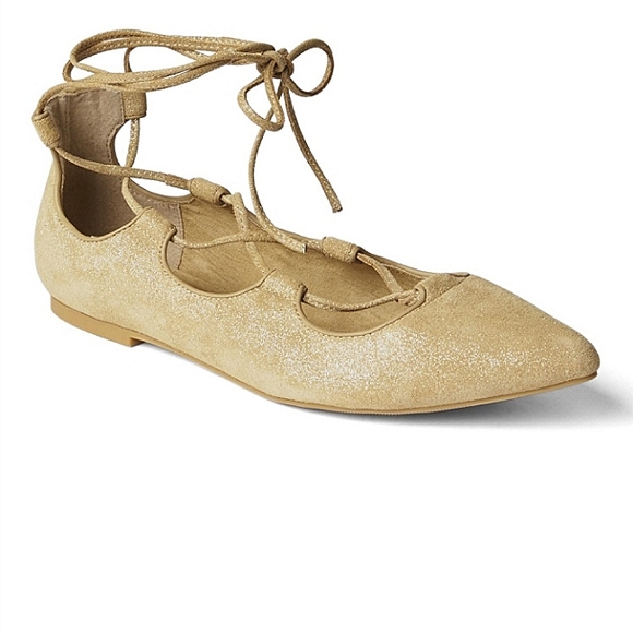 New Gap lace up ballet shoes - Picture 1 of 16